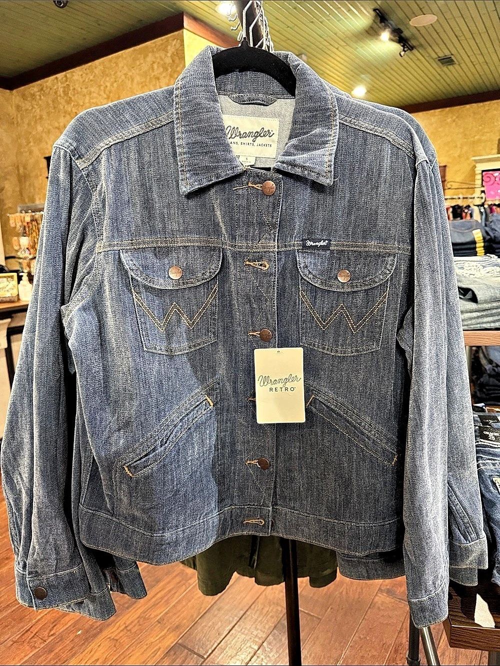 Wrangler Retro Chenille Blue Jacket Denim NWT